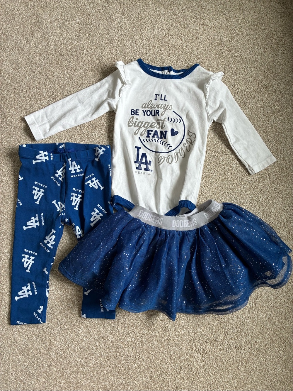 LA Dodgers Infant Fan Set - Navy & White